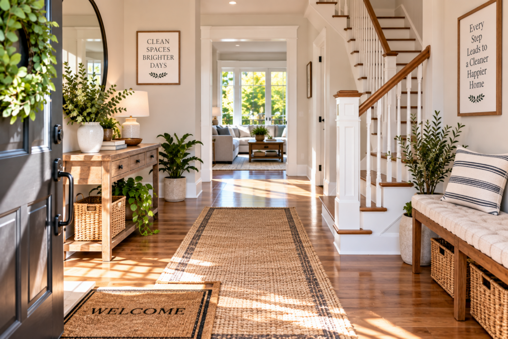 Entryway hallway and connecting routes in a Shelton Connecticut home