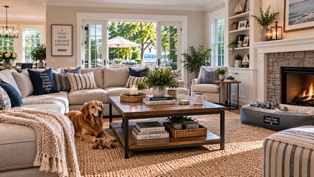 Family rooms pets and gathering spaces in Westport CT