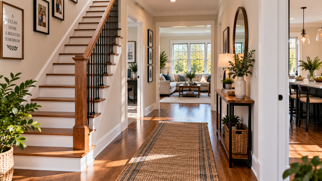 Hallways stairs and movement between rooms cleaning in North Haven CT