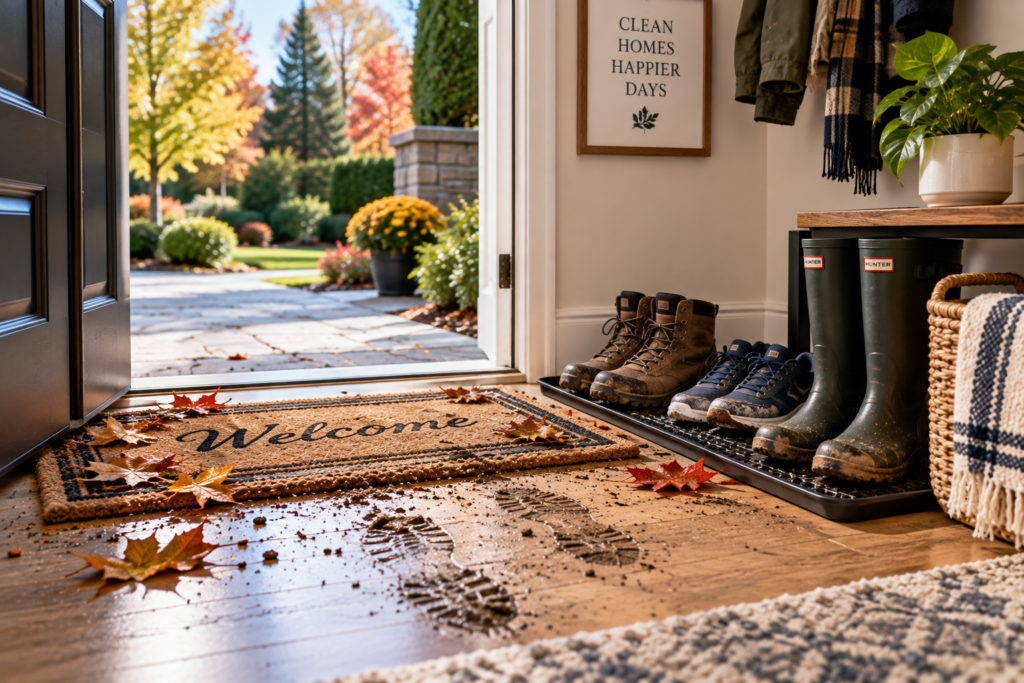Entryways shoes and first few steps cleaning in Monroe CT