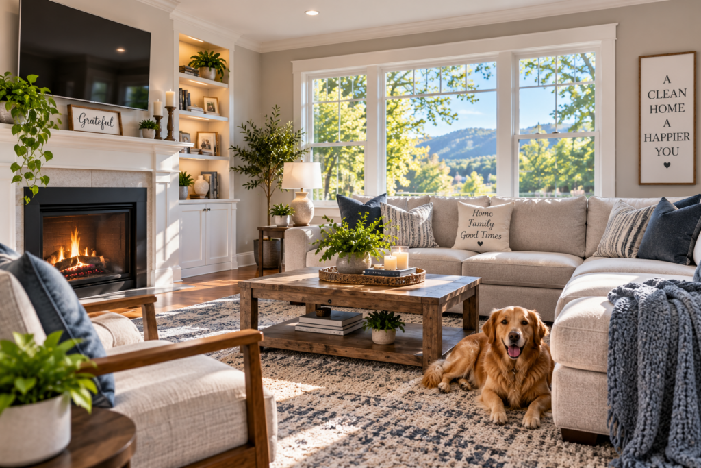 Living rooms family time and shared spaces cleaning in Hamden CT