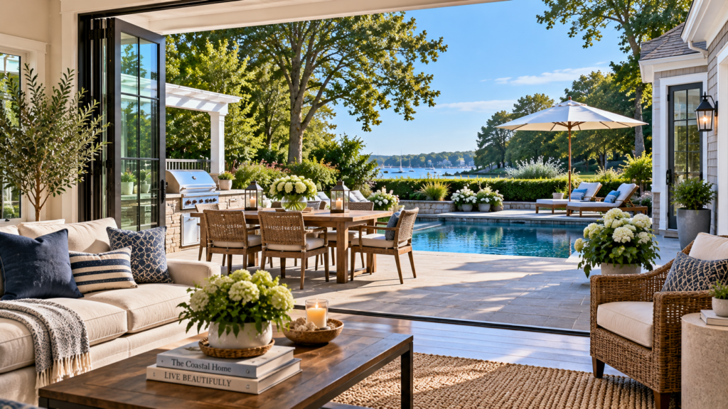 Patios pool areas and indoor outdoor living in Westport CT