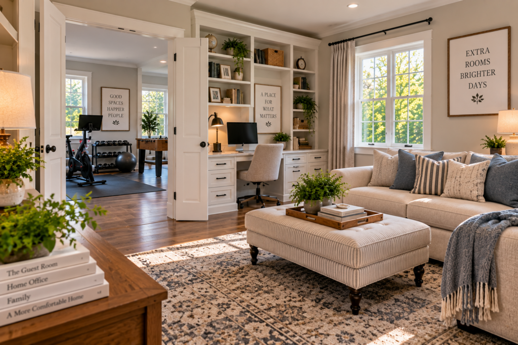 Home office guest room and additional living spaces in Woodbridge CT